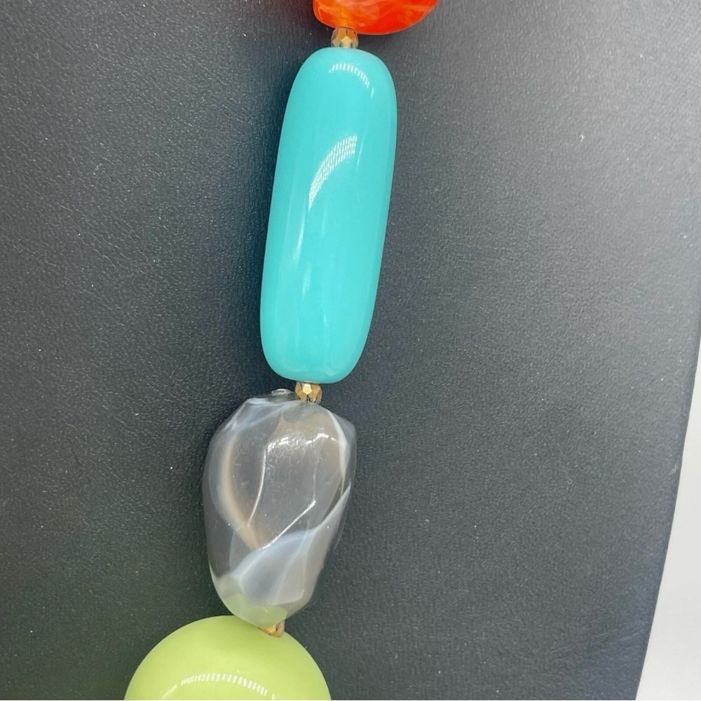 Multicolored Rhinestone Necklace - Picture 4 of 7